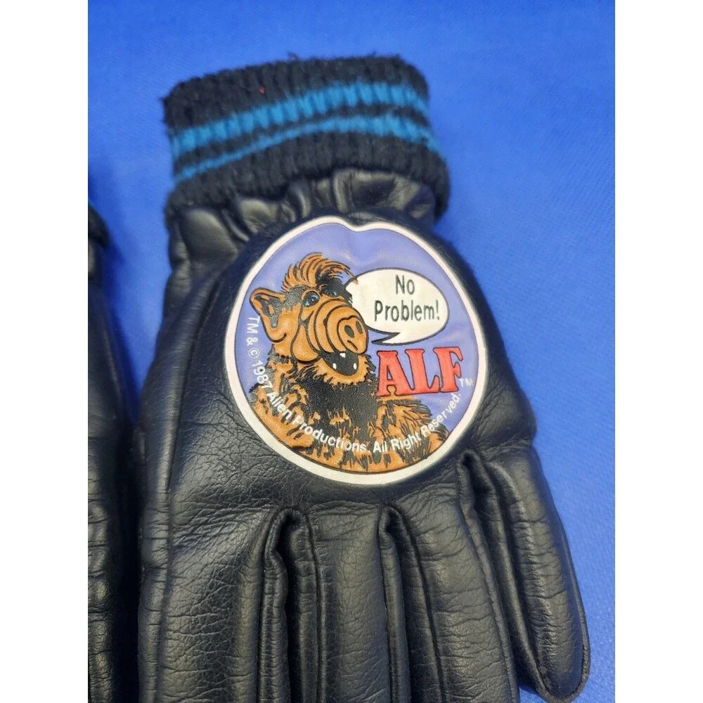 Vintage ALF No Problem! Winter Kids Gloves Fits Ages 6-8 Yrs Hong Kong